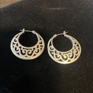 Elegant Silver Hoop Earrings